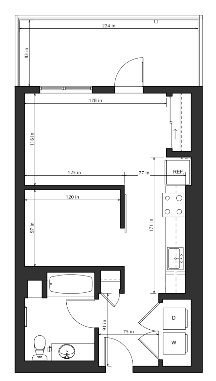 Floor plan layout diagram for U9